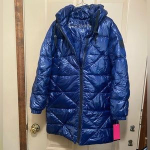 Two by Vince Camuto Women’s Long Down Blue Medium Jacket